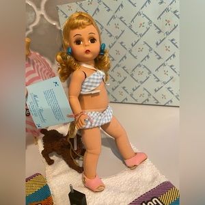 Madame Alexander Coppertone Doll Beach Set with Umbrella